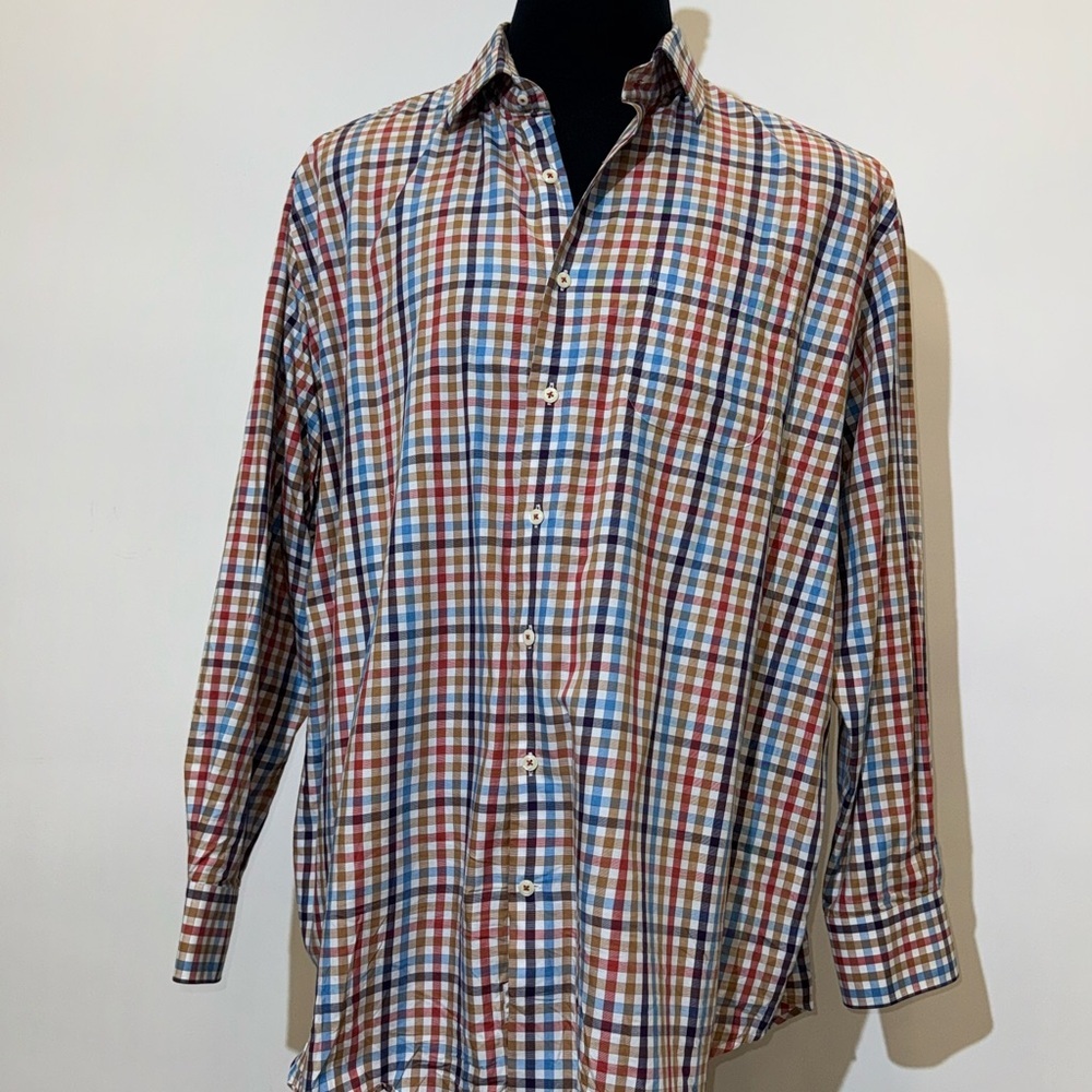 Peter Millar Xxl Multicolor Gingham Button Up Shi… - image 4